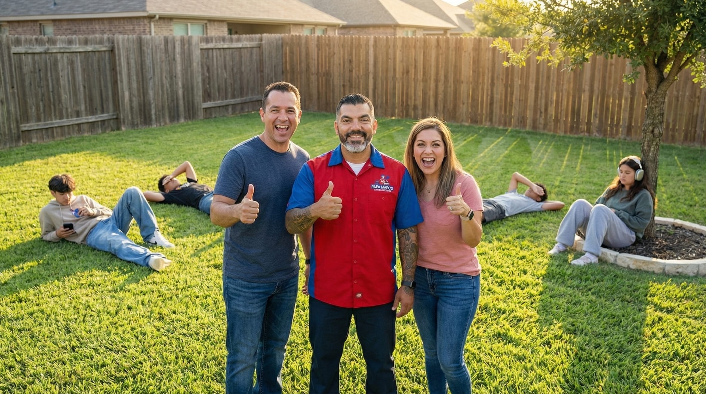 Papa Marc doing the yard work your kids won't do — San Antonio lawn care