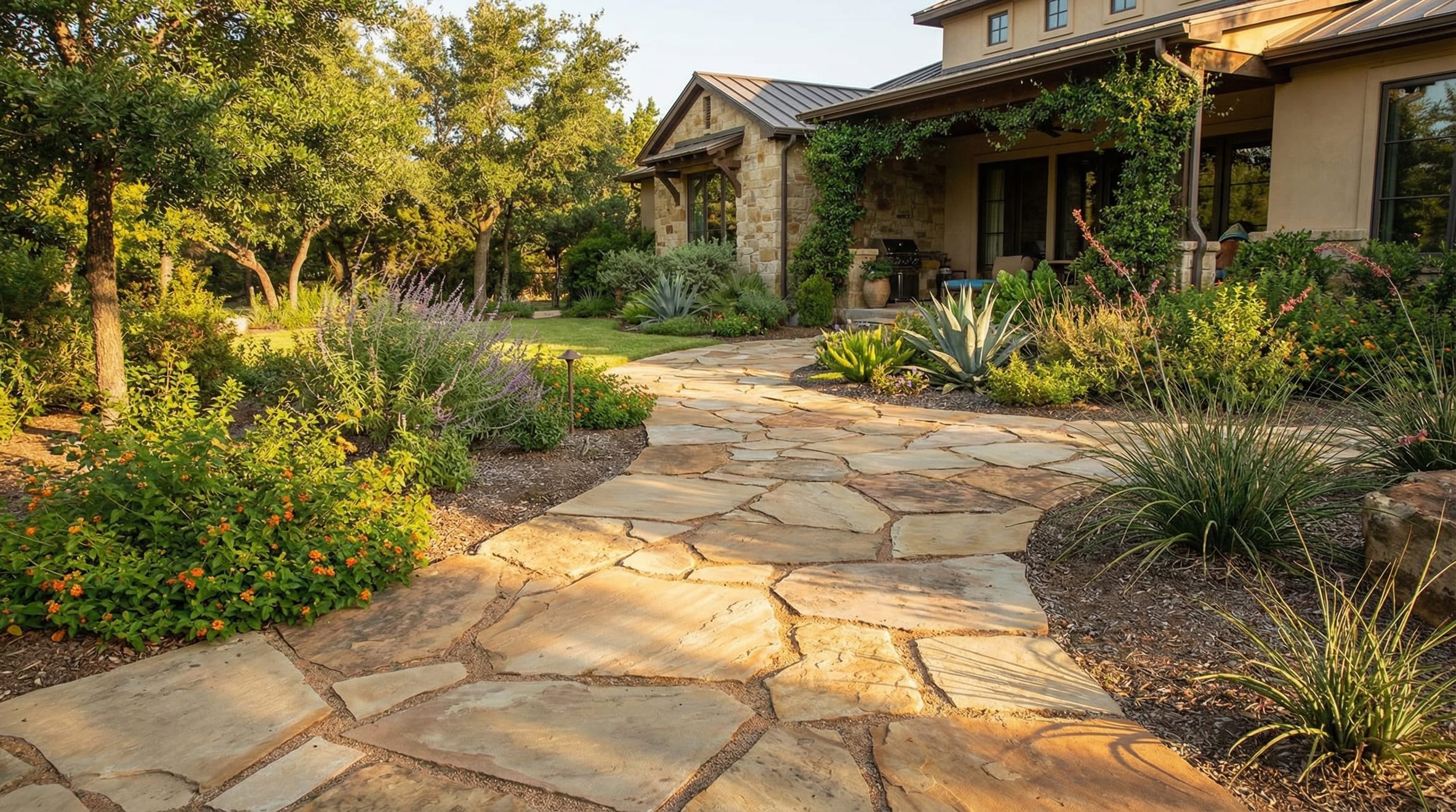 Flagstone installation