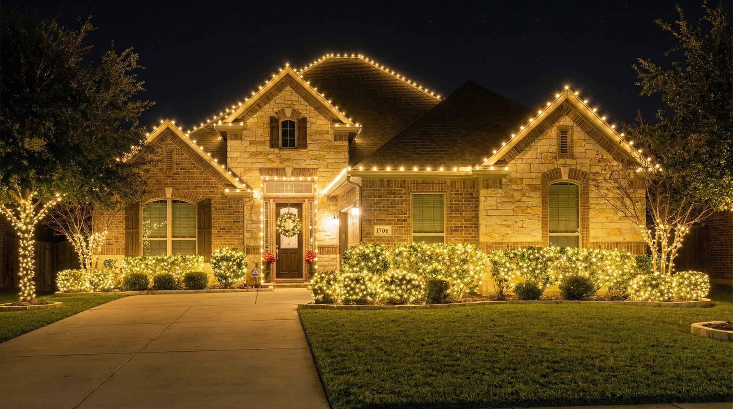 Holiday lighting installation San Antonio