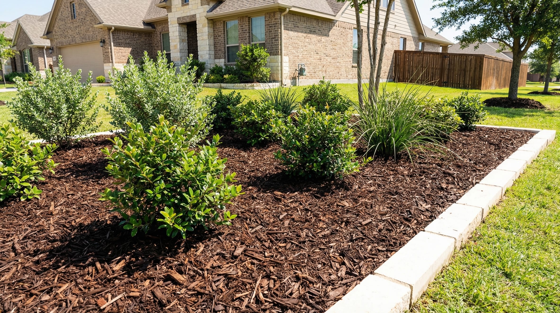 Mulching landscaping beds