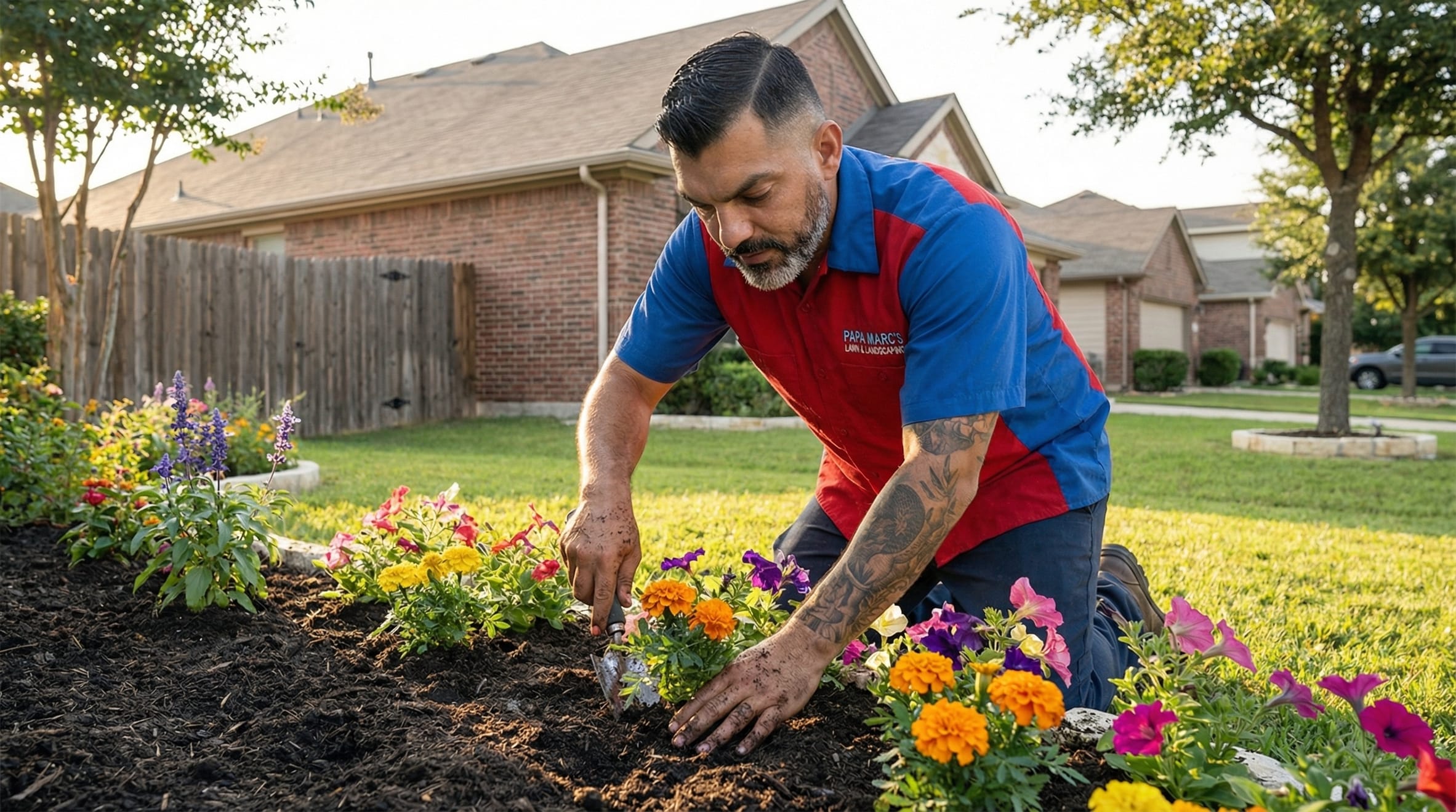 Landscaping planting San Antonio